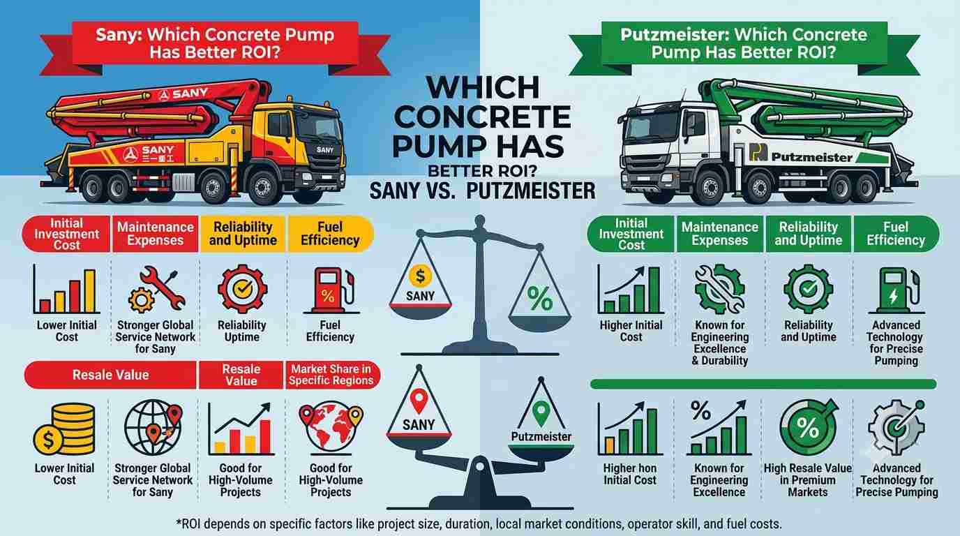 Sany vs. Putzmeister: Which Concrete Pump Has Better ROI?